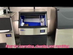 HIEGO वाणिज्यिक बर्फ निर्माता नैनो ब्लू लाइट के साथ एयर कूलिंग स्क्वायर आइस बनाने की मशीन