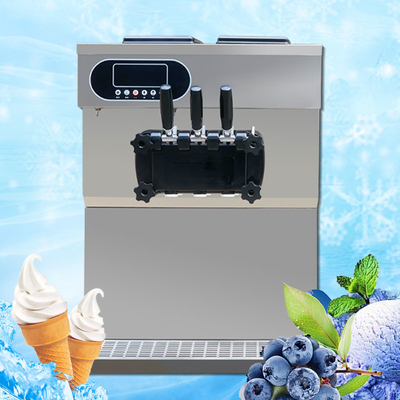 36-38l/H कमर्शियल सॉफ्ट आइसक्रीम मशीन 3 इन 1 आइसक्रीम मेकर टेबल टॉप