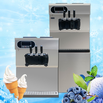 25-28l/H कमर्शियल आइसक्रीम मशीन 2+1 मिक्स्ड फ्लेवर डोमेस्टिक सॉफ्ट सर्व मशीन
