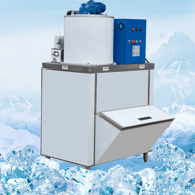 300kg/24h समुद्री जल परत बर्फ मशीन वाणिज्यिक स्टेनलेस स्टील जमे हुए बर्फ कोन निर्माता