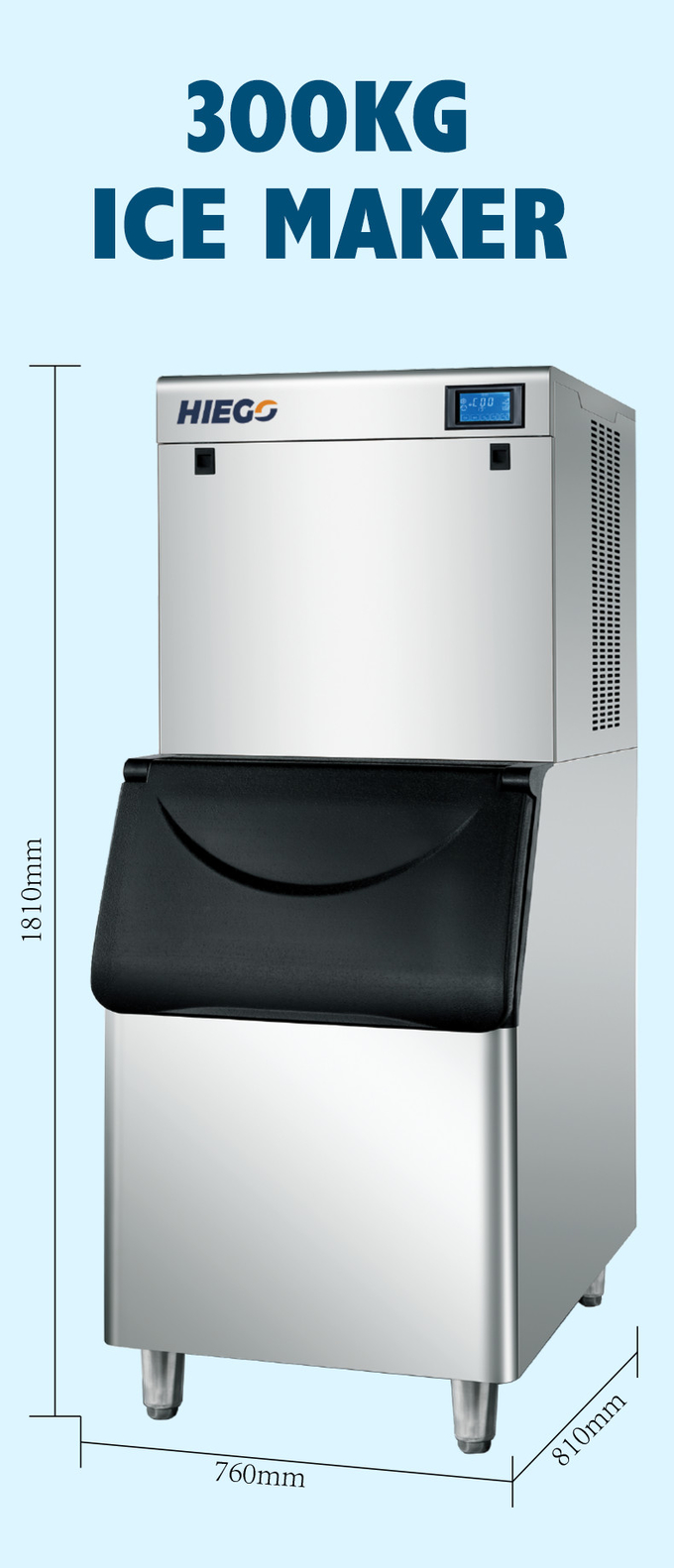 बार के लिए स्टेनलेस वाणिज्यिक 300 किग्रा घन बर्फ बनाने की मशीन 9