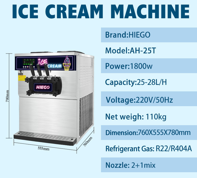 मोबाइल जेलाटो मेकर कमर्शियल 36एल होटल कमर्शियल आइसक्रीम मशीन 5